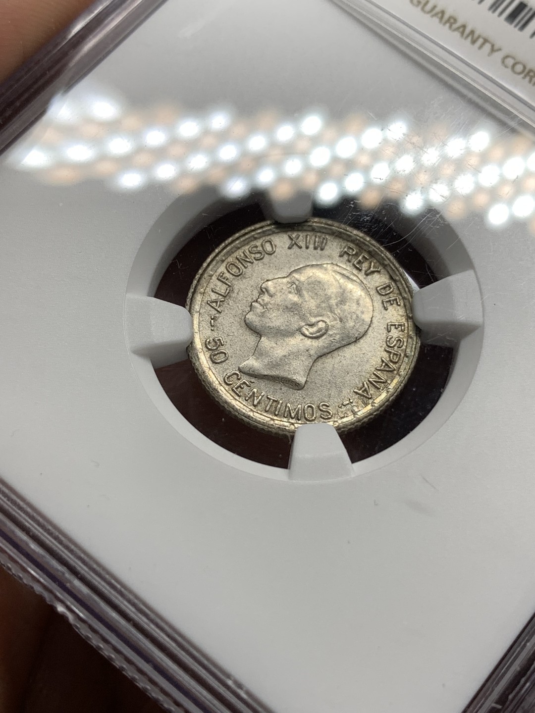 《竞宝斋》第171场-周日，周一2场 (全场包邮) NGC-MS64 西班牙1926年 阿方索十三世 50分银币