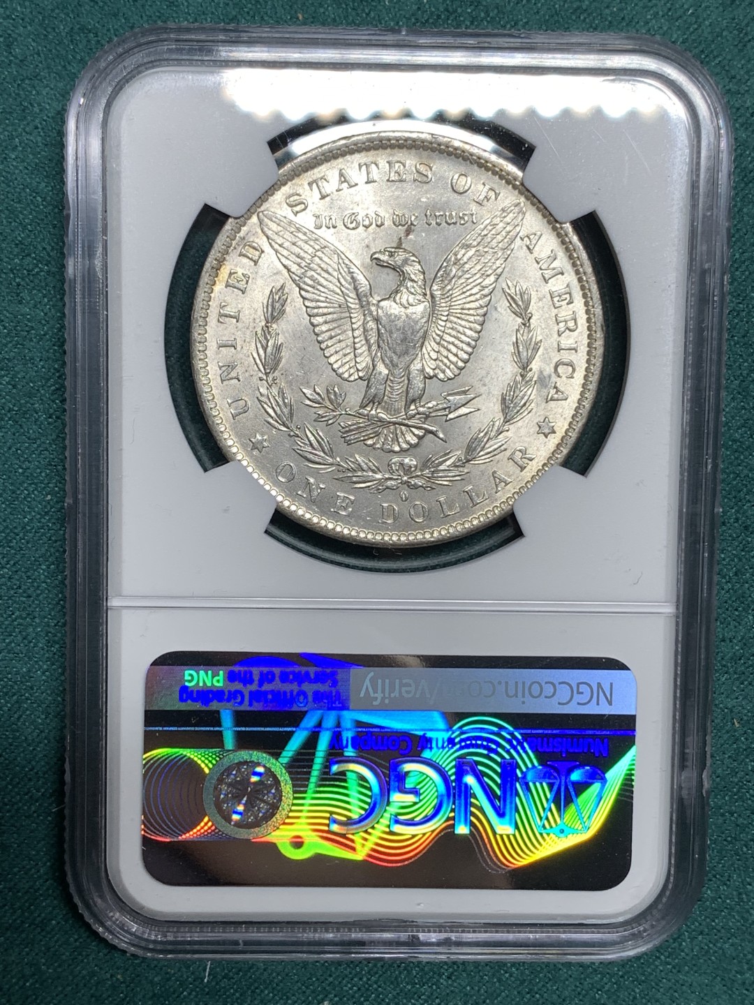 《竞宝斋》第171场-周日，周一2场 (全场包邮) NGC-MS62 美国1883年O版 摩根一元大银币 原光好品