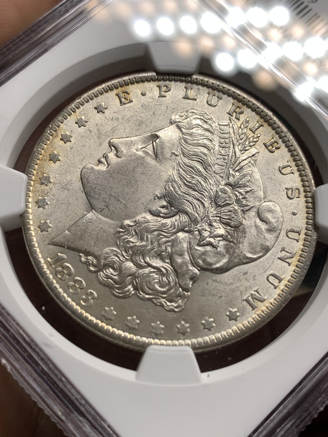 《竞宝斋》第171场-周日，周一2场 (全场包邮) NGC-MS62 美国1883年O版 摩根一元大银币 原光好品