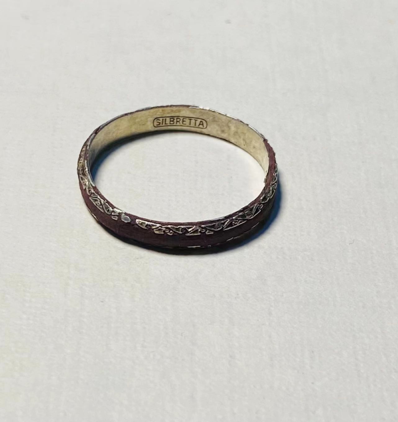 阿娜斯塔西娅军事题材拍卖 二战德国戒指，俄罗斯发现，带有SILBRETTA标，佩戴遗留品相