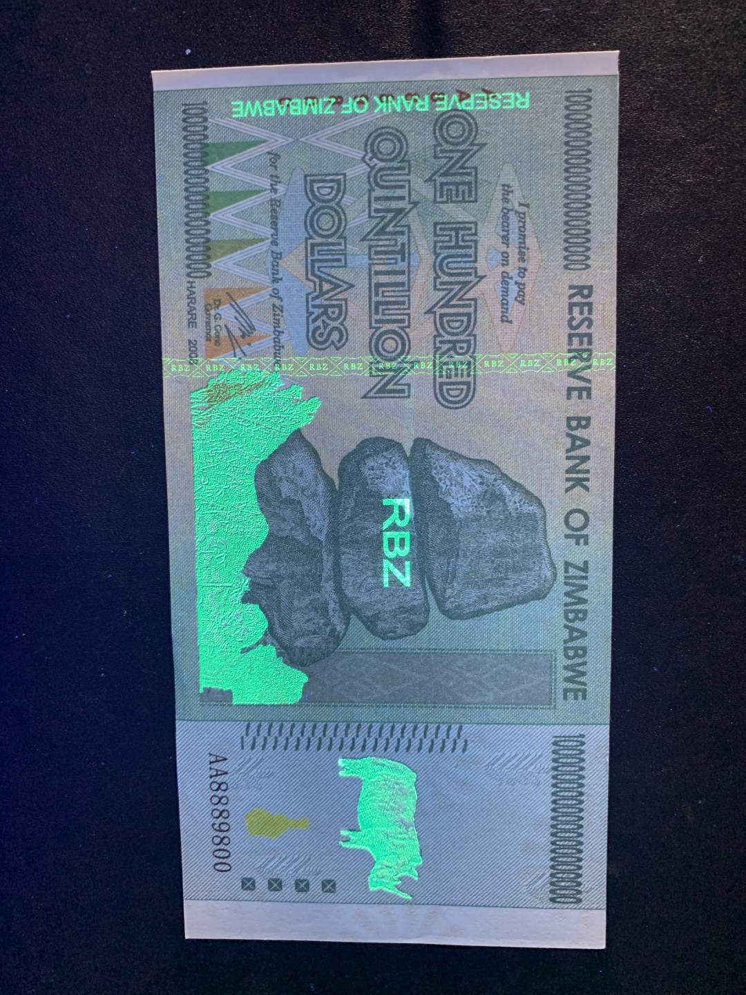 北极狼藏苑社一一（放漏福利专场） 98007-ASEAN.津巴布韦测试钞.荧光纪念钞