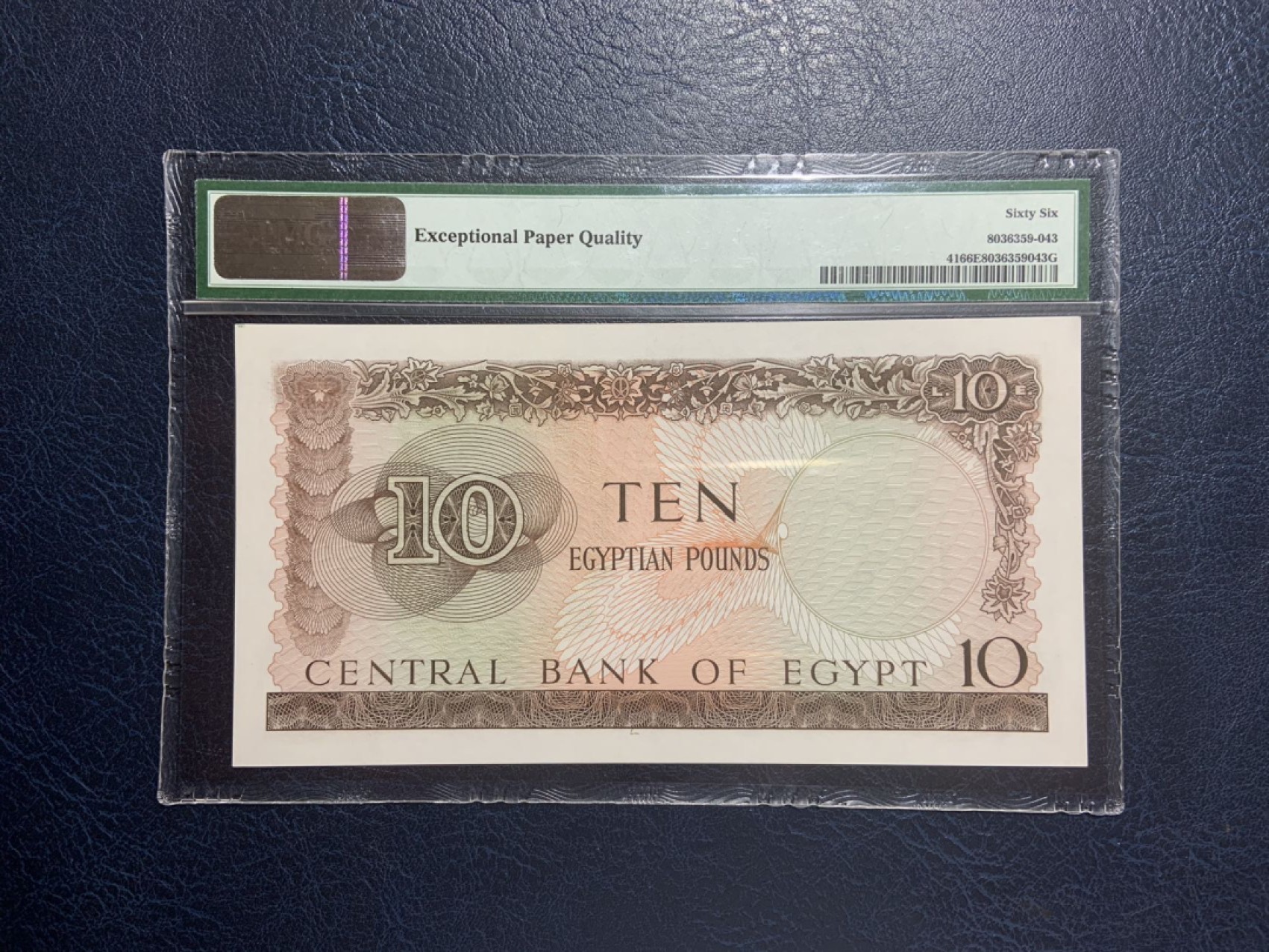 收藏联盟Quantum Auction 第264期拍卖 JEZ技术的巅峰-荷兰大齿轮 埃及1961-65年10镑 PMG66 图坦卡门的面具 大票幅