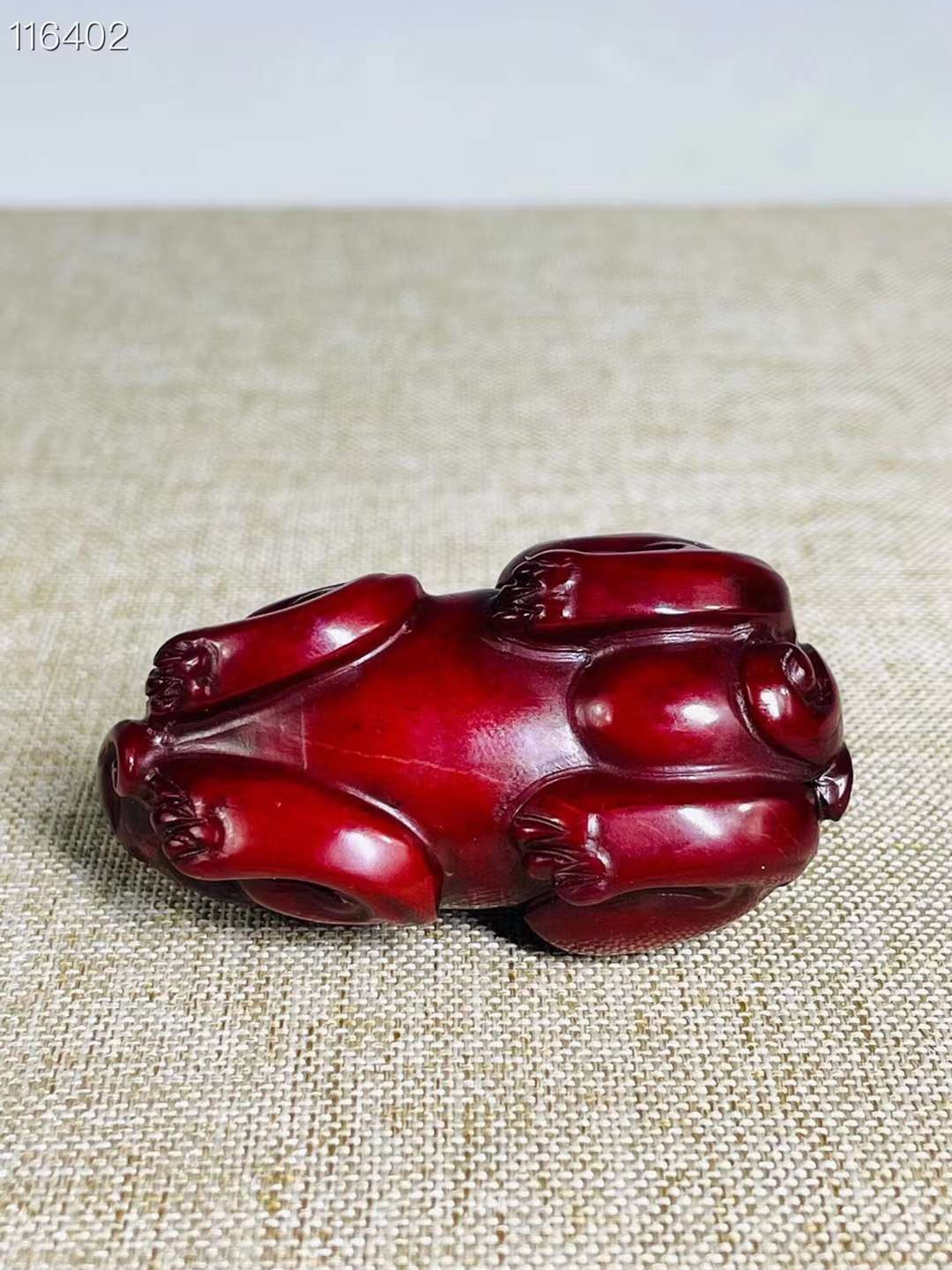 旧藏●精品和田红玉貔貅挂件
