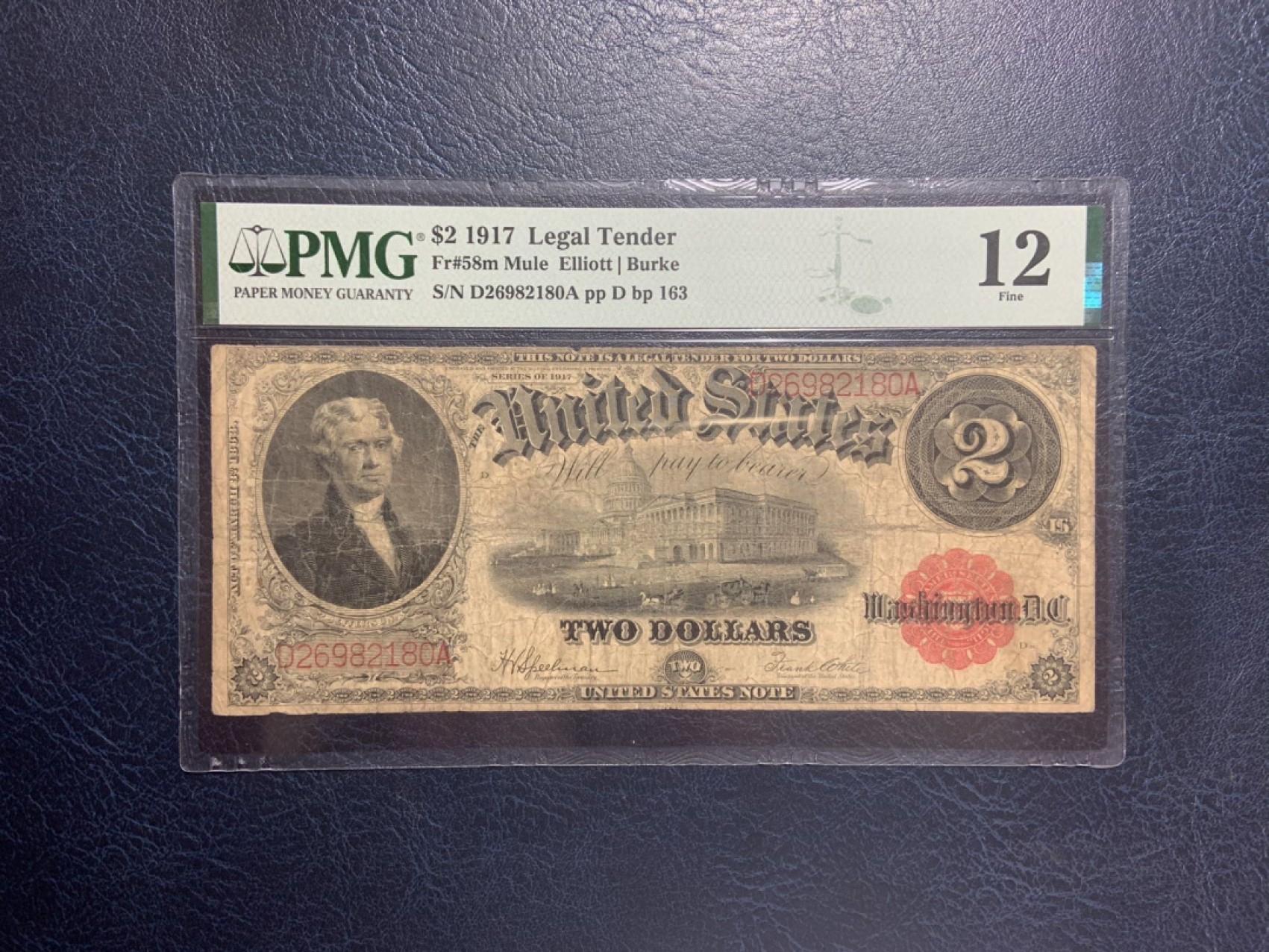 收藏联盟Quantum Auction 第264期拍卖 JEZ技术的巅峰-荷兰大齿轮 美国政府券1917年2元 PMG12 稀少