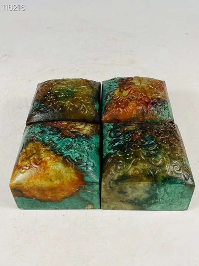 旧藏●精品高古玉精雕组合印章 旧藏●精品高古玉精雕组合印章