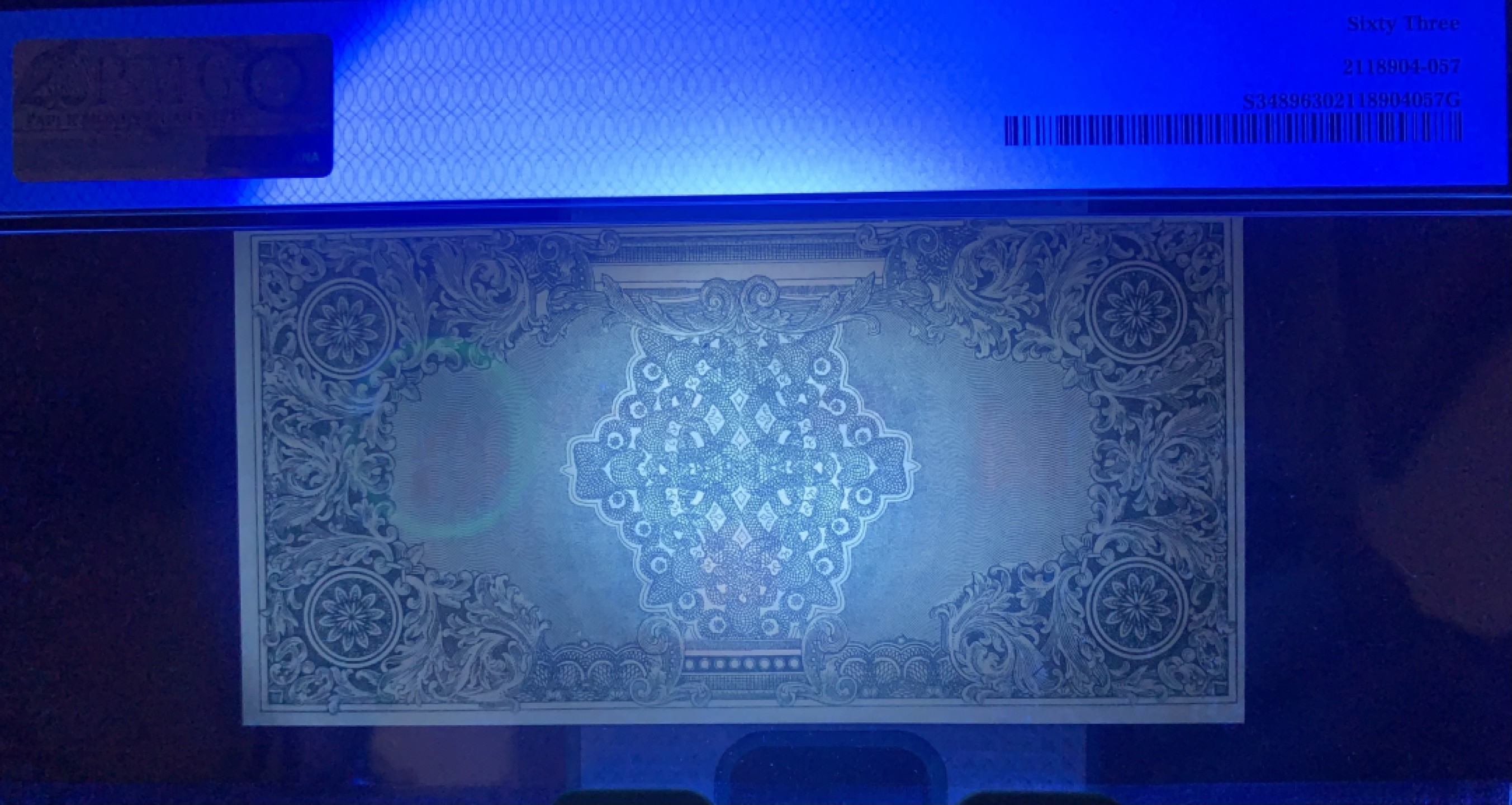 北极狼藏苑社（67）精品专场 2555-C①南方人民银行，十元亭子，票面尺寸 126*63 ;PMG64