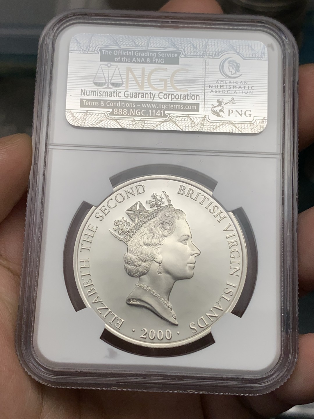 《竞宝斋》第172场-周日，周一2场 (全场包邮) NGC PF69UC 2000年英属维京群岛发行-意大利国宝级画家莫迪利亚尼名画20$纪念银币 唯一冠军分，国内罕见的品种。