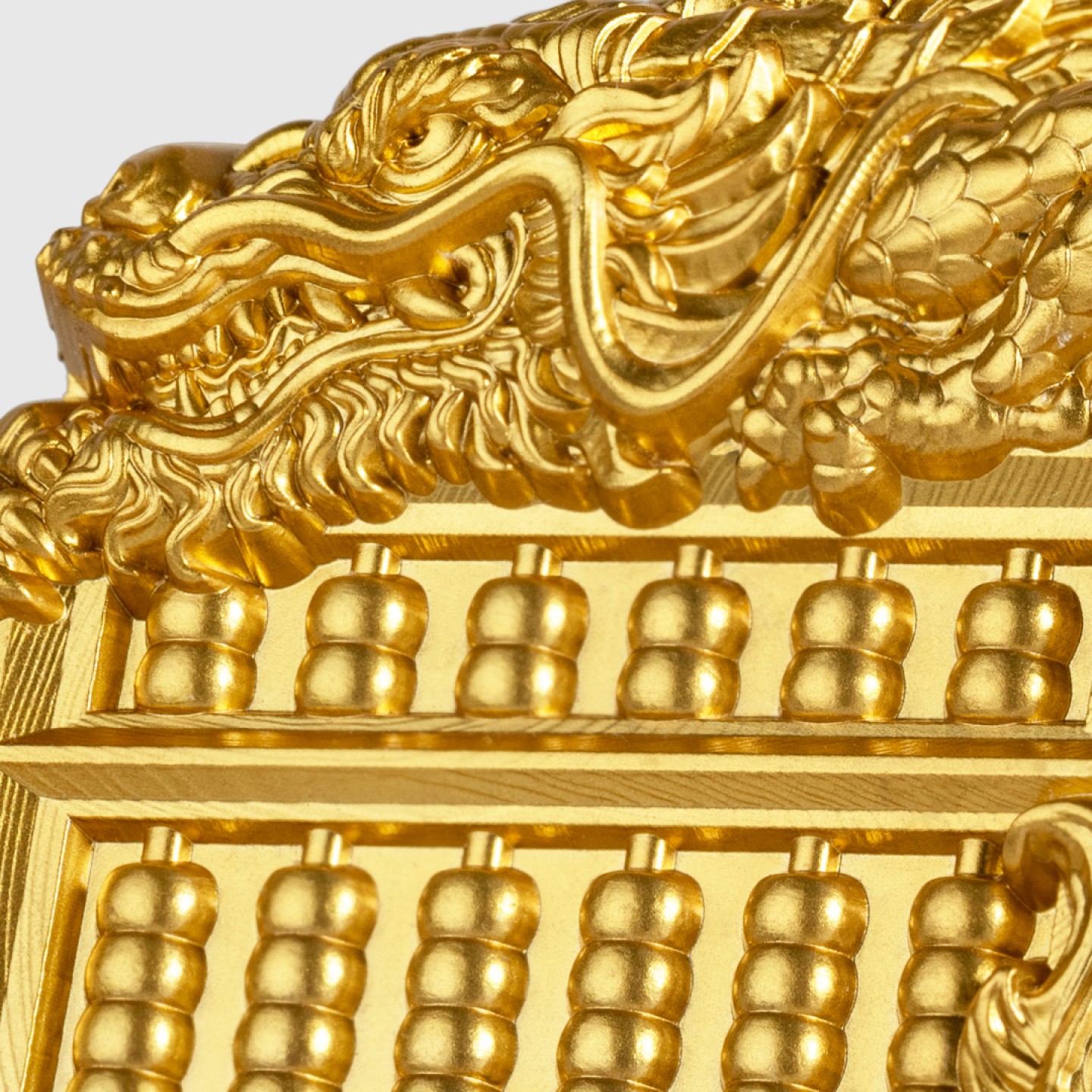 【钱币星球】2023乍得发行 龙算盘好运纪念币银币1盎司银镀金