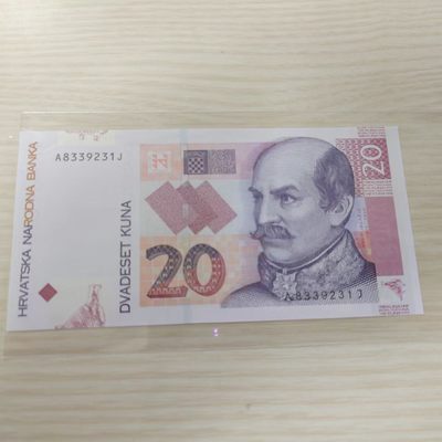 【世界钱币】精选微拍第63期暨2023年第十期 裸钞专场（有最新展会卖剩品种） - 2001年克罗地亚20元 全新绝品无47