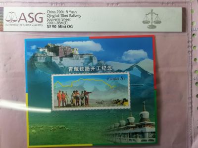 邮票专场 - 编年票2001-28M（T）青藏铁路开工纪念