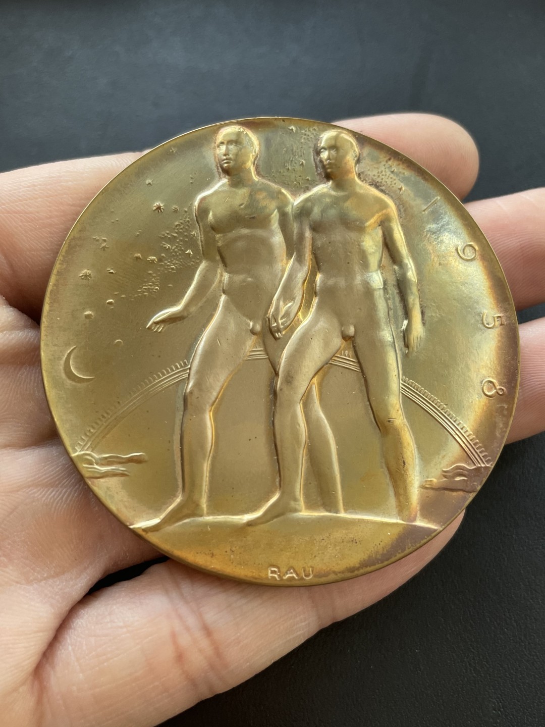 欧洲章牌-拍卖第24场 1958年布鲁塞尔世博会大铜章 直径：60 mm