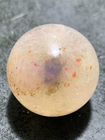 精美冰飘糖心料朱砂点象形腰缠万贯战国红玛瑙大圆珠一颗！ - 精美冰飘糖心料朱砂点象形腰缠万贯战国红玛瑙大圆珠一颗！