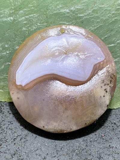 精美亚光原皮战国红玛瑙手工雕刻领头羊吊坠一个 - 精美亚光原皮战国红玛瑙手工雕刻领头羊吊坠一个