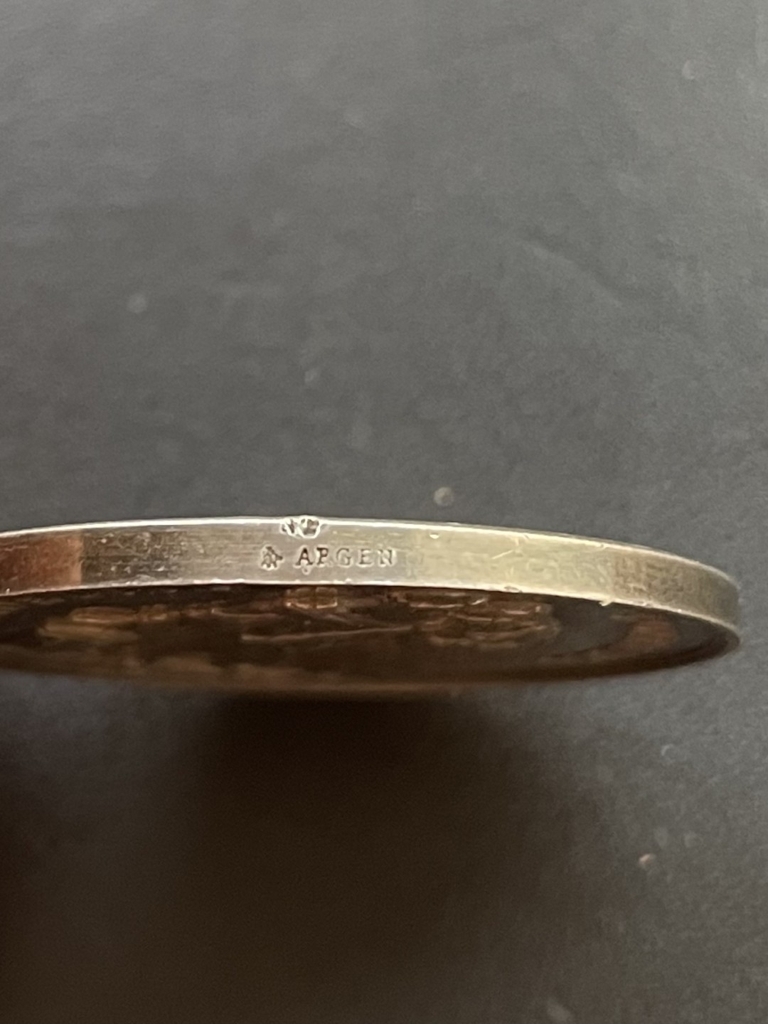 欧洲章牌-拍卖第24场 法国婚礼银章 直径：34 mm ，16 g