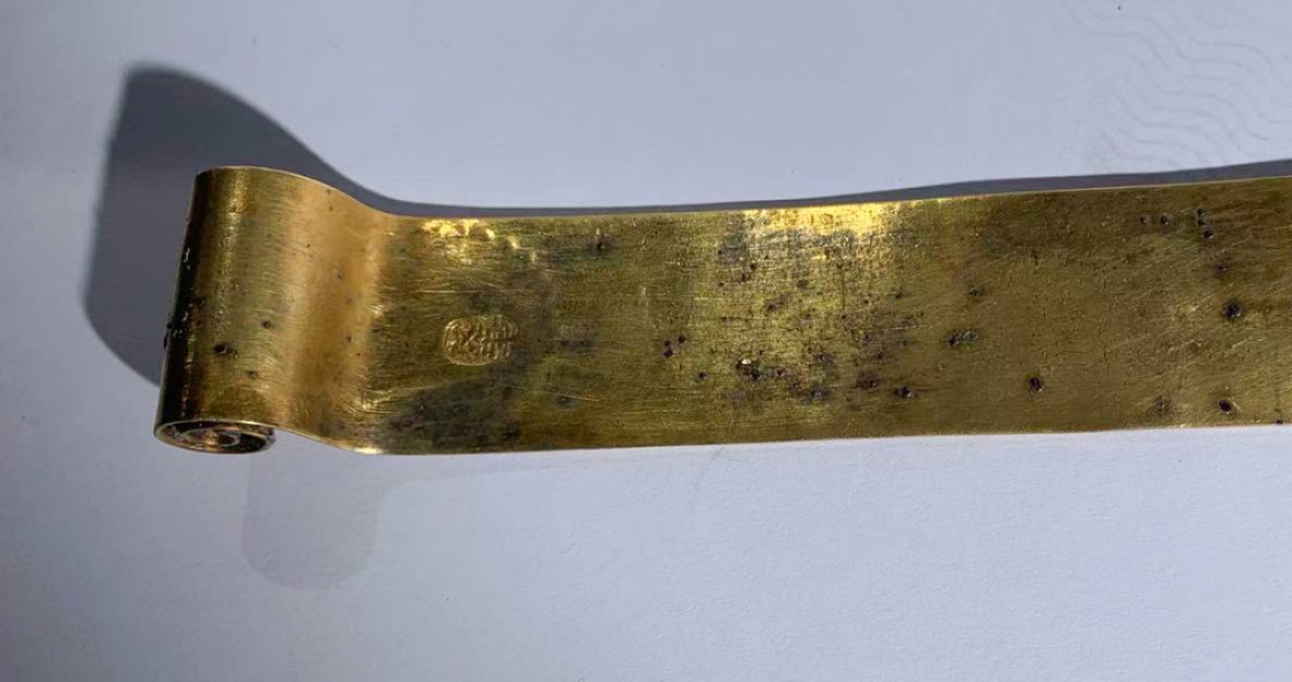 2023惠民拍卖会——国升推荐专场 金包银福寿纹扁方 清 L:12.5cm