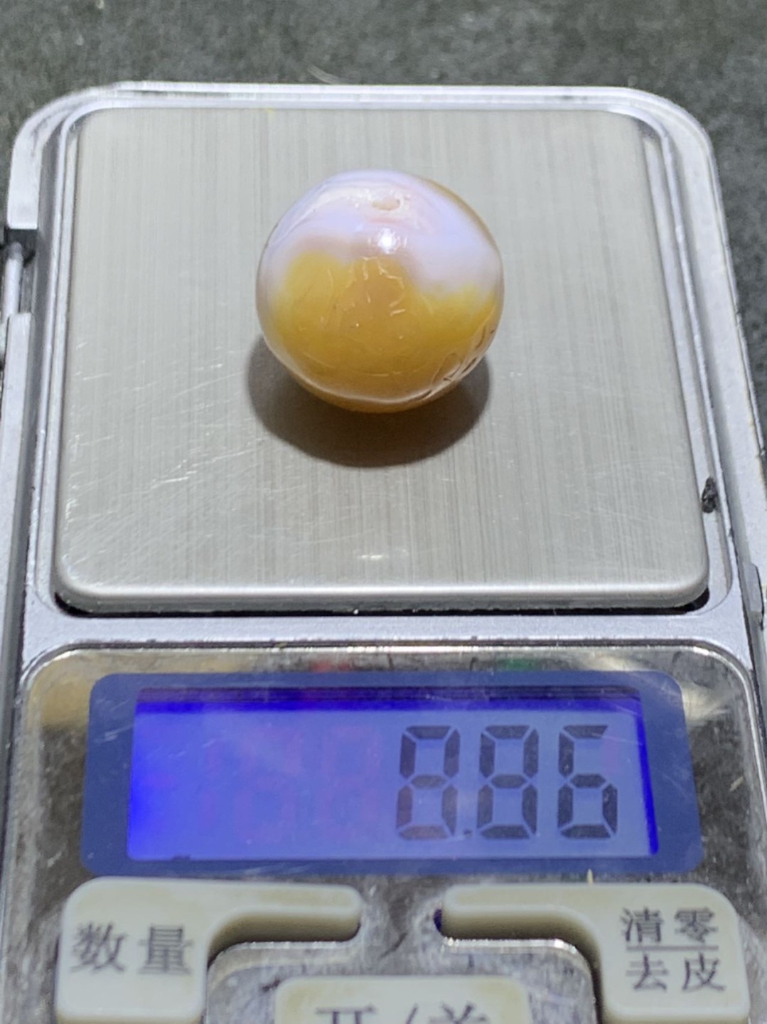 精美冰飘战国红玛瑙手工雕刻佛法无边珠一颗