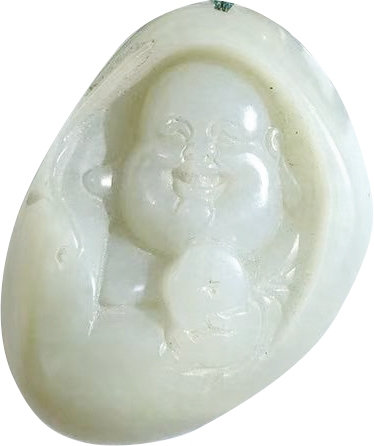 2023惠民拍卖会——国升推荐专场 和田青玉弥勒佛挂件 现代 4.8*3.5cm