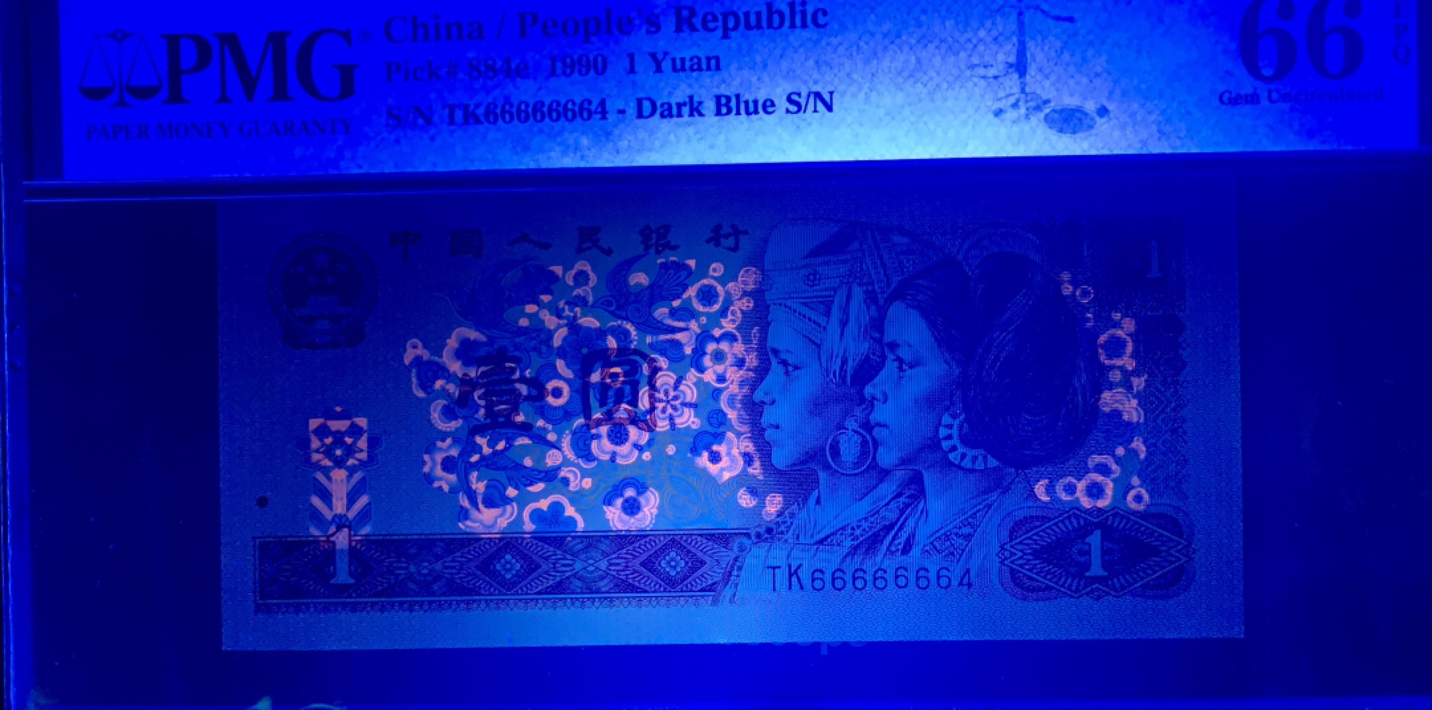 北极狼藏苑社（66）精品专场 1616-B②四版币·通天副号· 恐龙号·数二·七挂一·票面尺寸 139.5*63·PMG66EPQ