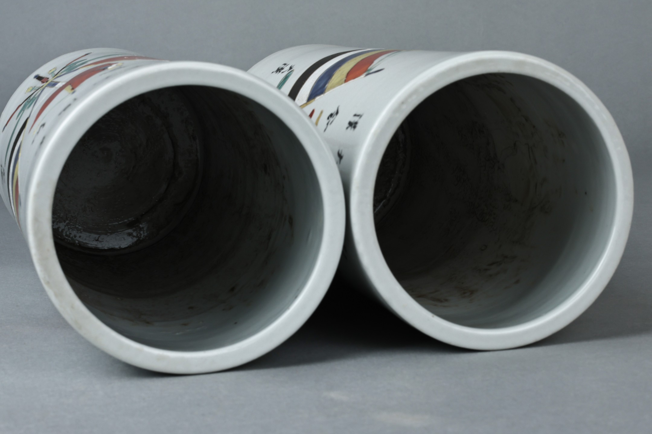 2023惠民拍卖会——国升推荐专场 粉彩“光复大汉”笔筒一对 民国 H28cm