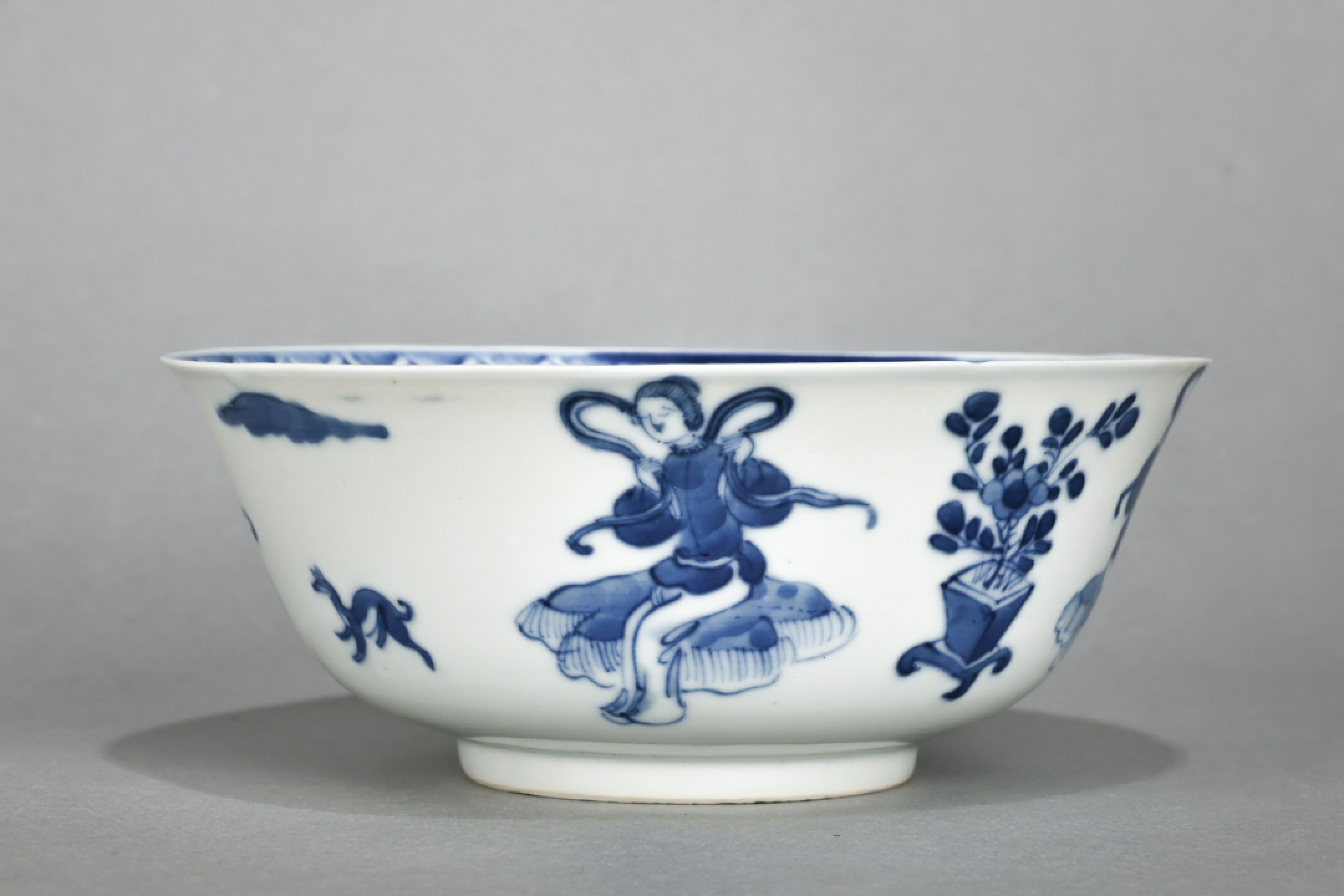 2023惠民拍卖会——国升推荐专场 青花人物纹碗 清 D:7.3;H:6.5