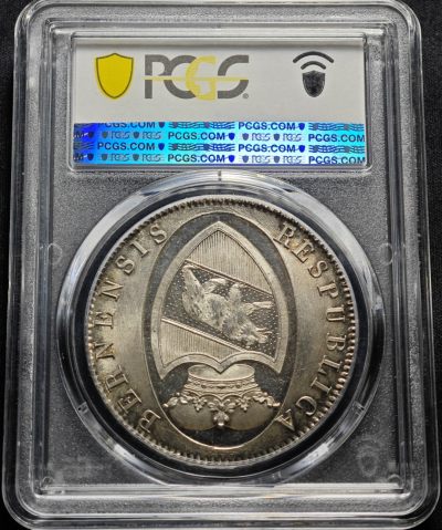 1823年瑞士伯尔尼4法郎大银币 PCGS MS65PL