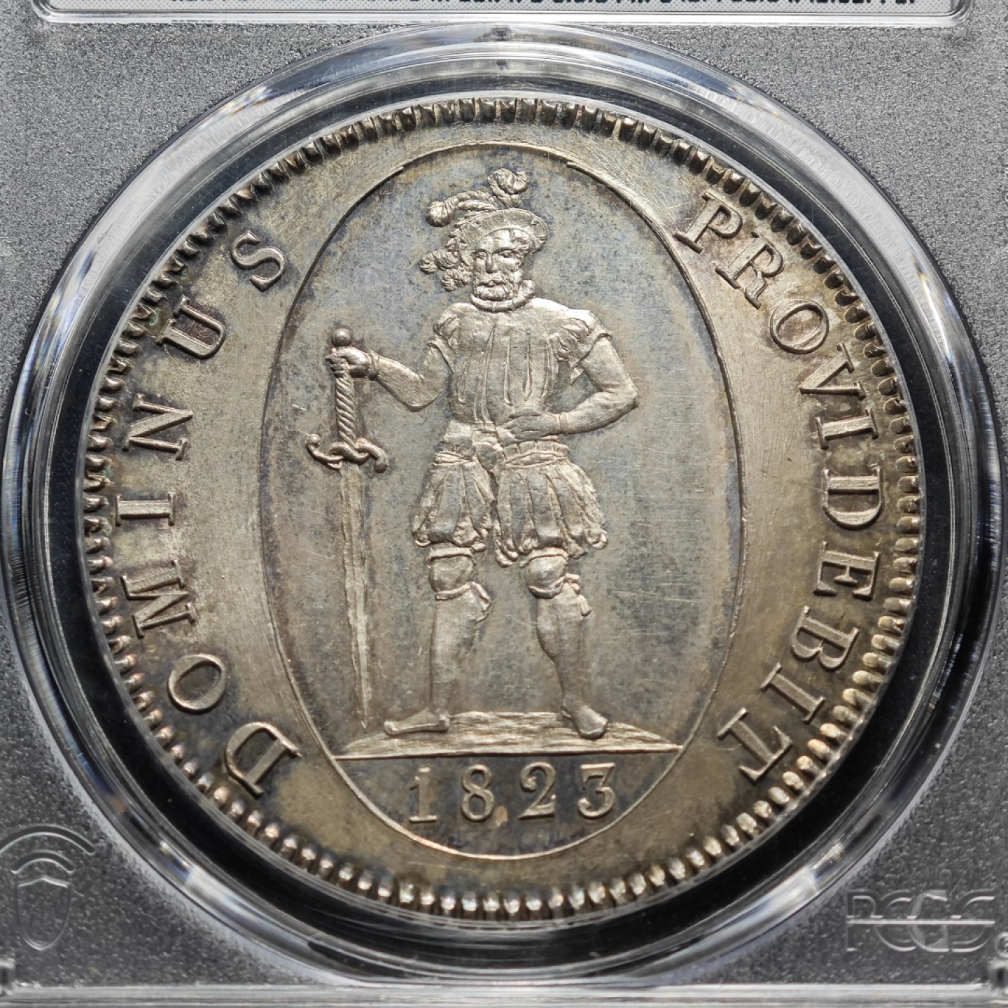 1823年瑞士伯尔尼4法郎大银币 PCGS MS65PL