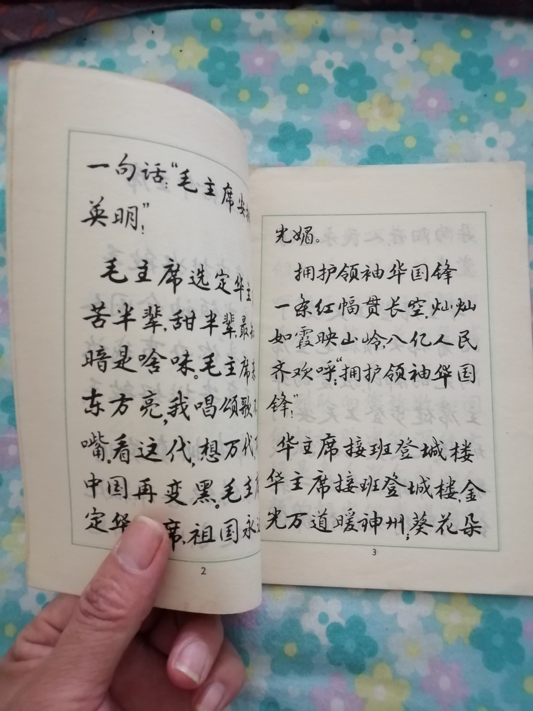 颂歌献给华主席小楷字帖