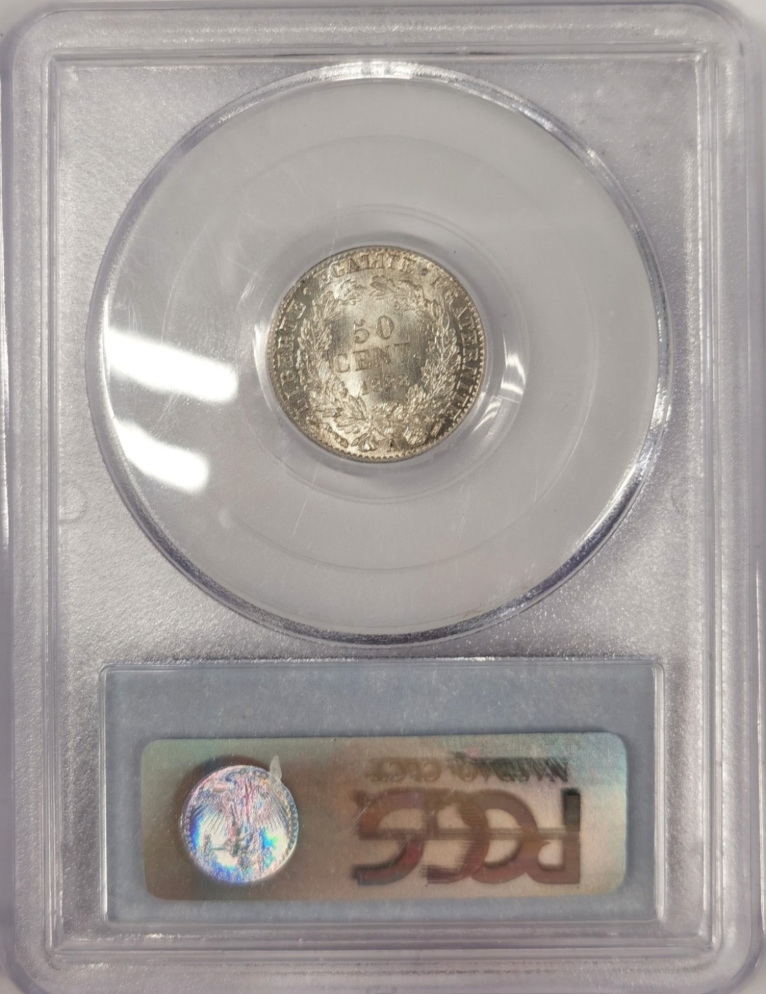 博洋堂章牌藏家系列场②暨第030期（全场包邮） PCGS MS65 法国1888年A版女神50分银币【发财年】
