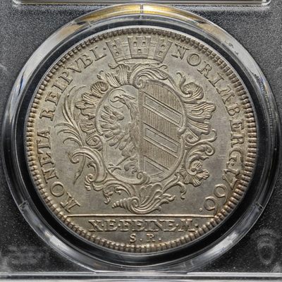 1766年德国纽伦堡双头鹰老泰勒大银币 PCGS MS64 极品状态！