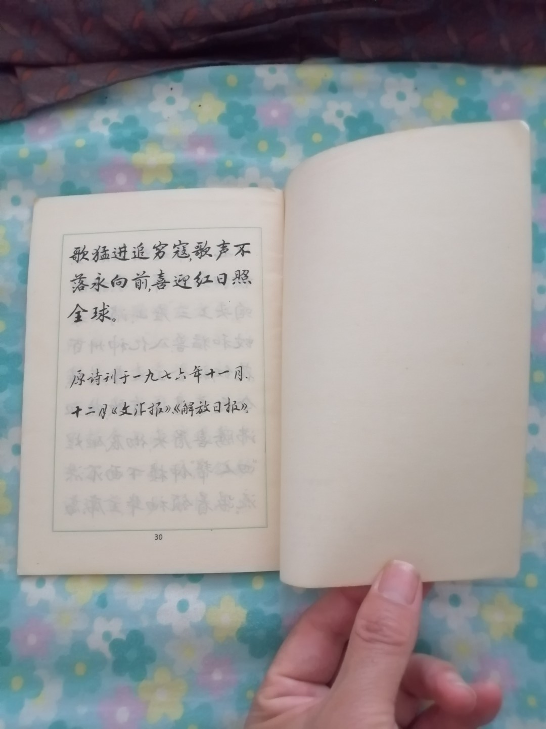 颂歌献给华主席小楷字帖
