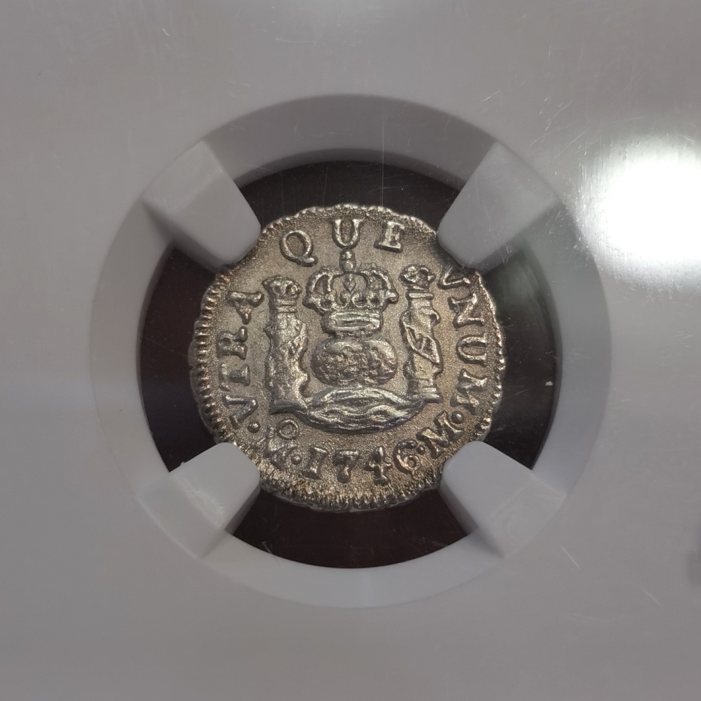 博洋堂章牌藏家系列场②暨第030期（全场包邮） NGC MS63 西属墨西哥1746年菲利普五世地球双柱 1/2里亚尔 深打立体感十足 收藏级品质