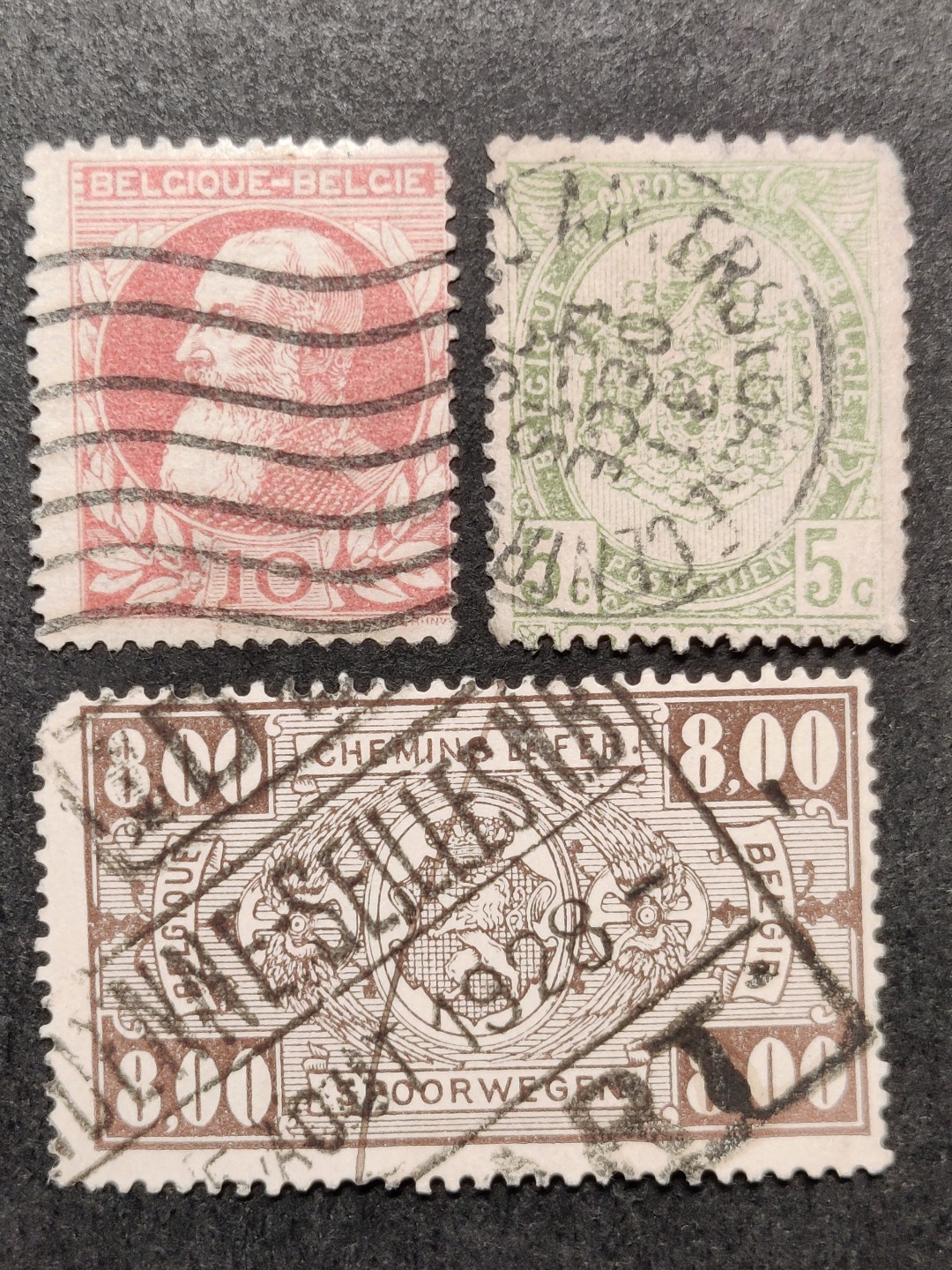 洪涛臻品批发群 精选邮票限时拍卖第九百八十五期  100年前的比利时古典邮票3枚