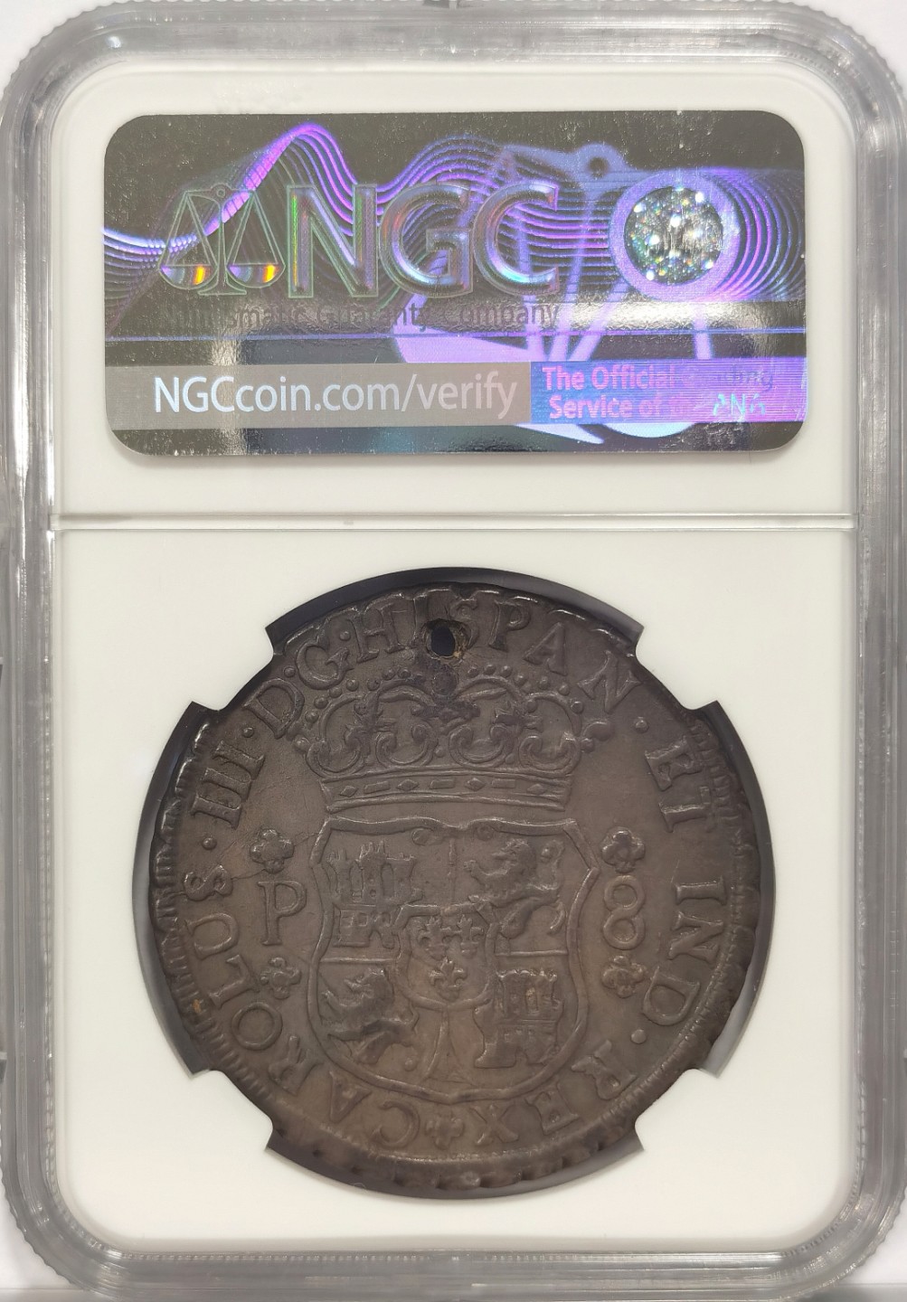 博洋堂章牌藏家系列场②暨第030期（全场包邮） NGC AU 西属危地马拉1768年卡洛斯三世地球双柱 8里亚尔 醇熟包浆 深打漂亮 名家旧藏