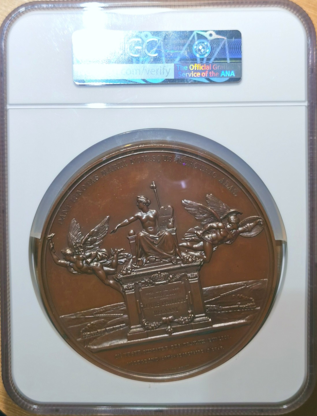 博洋堂章牌藏家系列场②暨第030期（全场包邮） 法国1842年菲利普铁路法案纪念铜章 NGC MS65