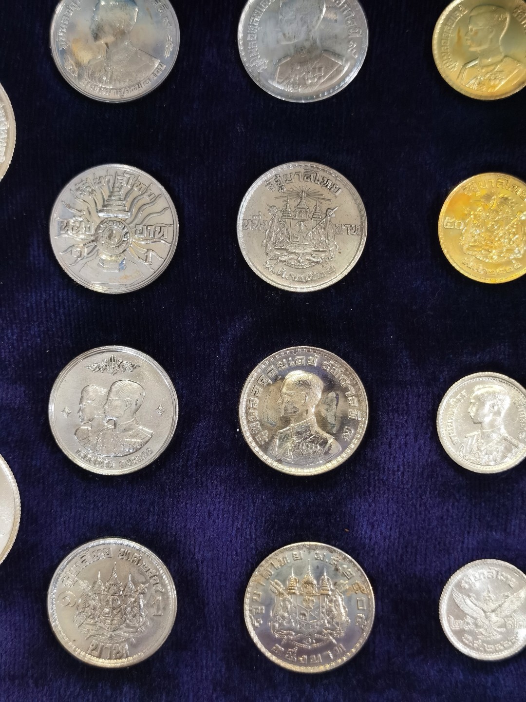 博洋堂章牌藏家系列场②暨第030期（全场包邮） 泰国早期套币30枚（含2枚银币）蓝盒带证书