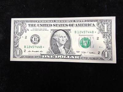 纸币 - 美国1美元补号（本场所有纸币品相麻烦参考拍卖简介，以下不做重复备注）