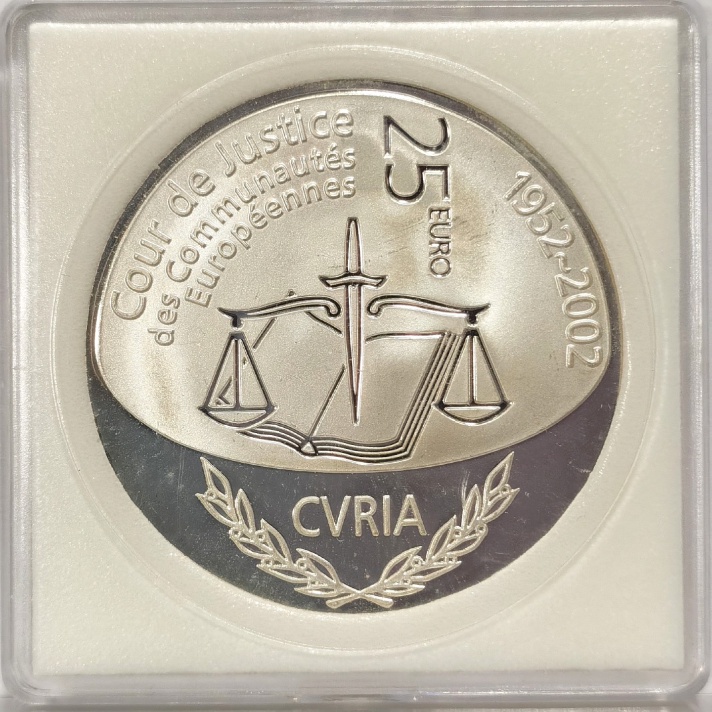 博洋堂章牌藏家系列场②暨第030期（全场包邮） 2002年欧洲法院25欧元精致银币