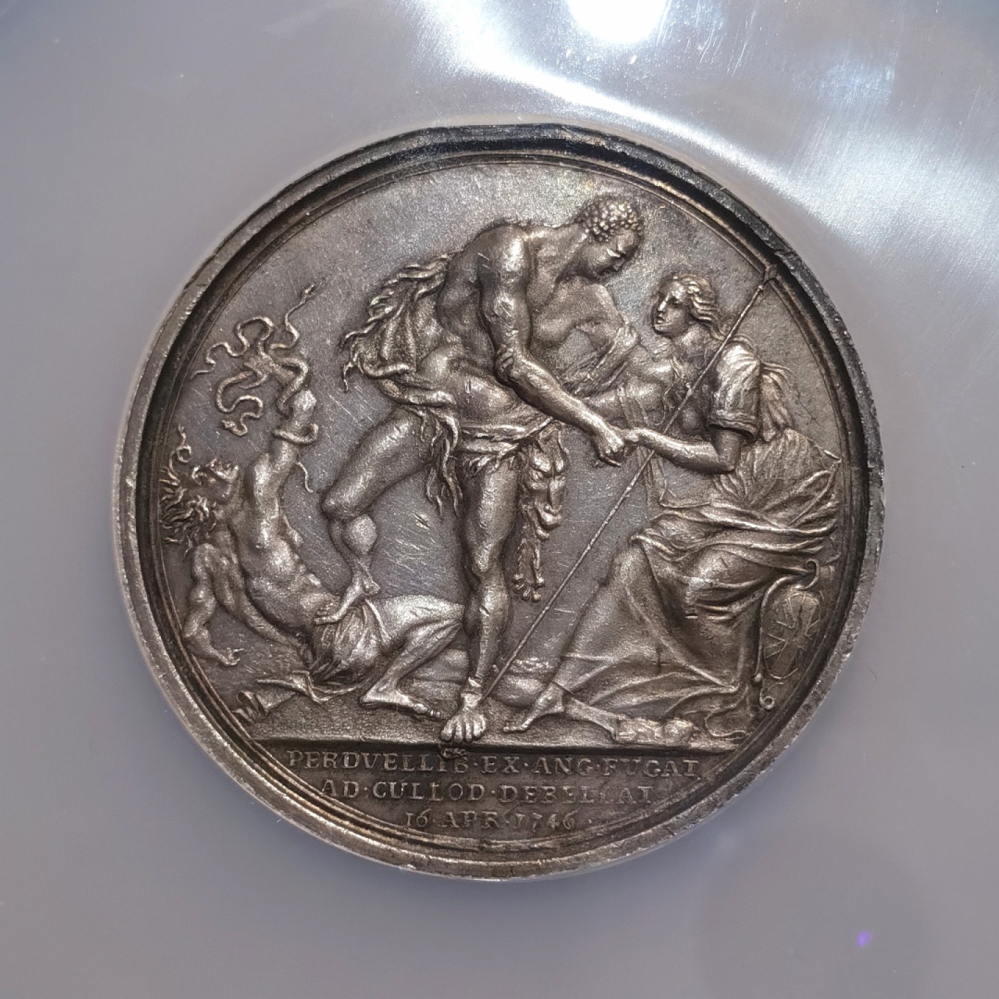 博洋堂章牌藏家系列场②暨第030期（全场包邮） 英国1746年卡洛登战役纪念银章 NGC MS61 所见唯一评级