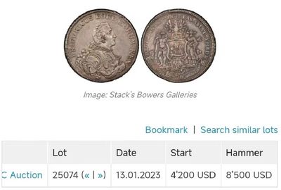 1751年德国普鲁士亚洲公司中国商人泰勒银币 PCGS AU58 罕见珍品