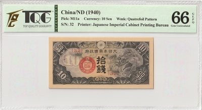 火热的秋天 - 日本入侵期间纸币，China/Japanese Imperial Government