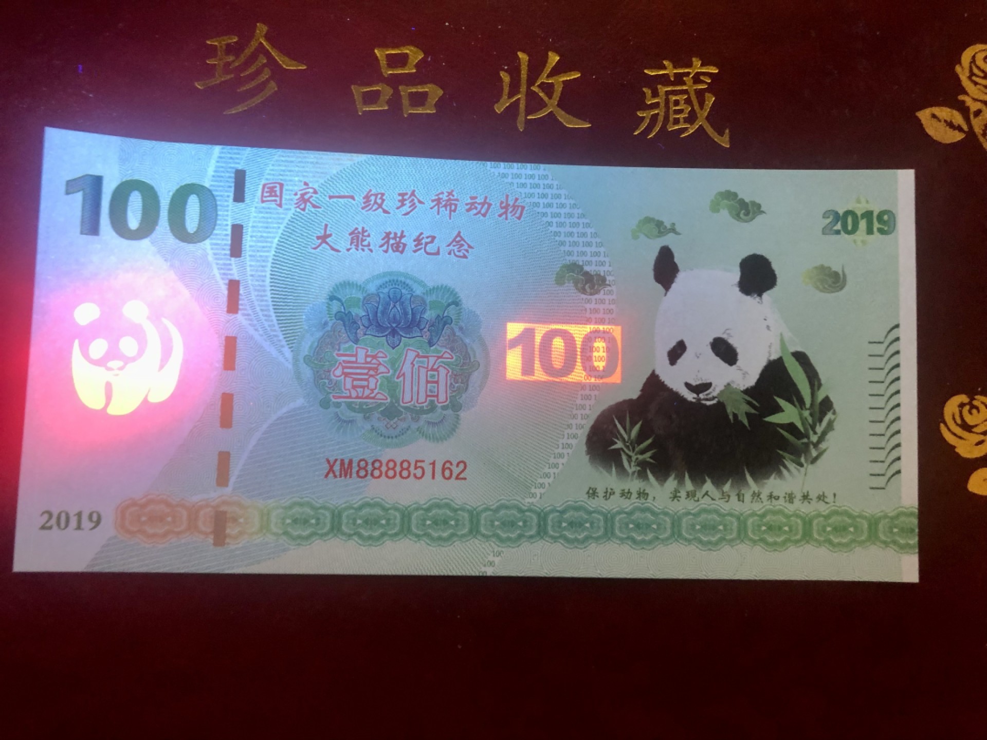 北极狼藏苑社（68）精品专场 98300-中国一级珍稀动物·大熊猫测试钞