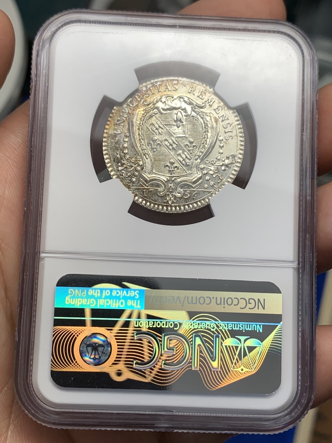 《竞宝斋》第173场-周日，周一2场 (全场包邮) NGC-MS63 法国 1756年 洛林的查理三世 JETON代币