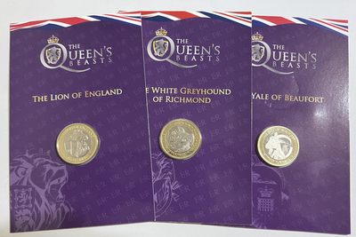 S&S Numismatic世界钱币-拍卖 第52期 - 英属印度洋领地2021年 英女皇的神兽 2英镑双色纪念币 10枚全套官方卡币 发行量2750套
