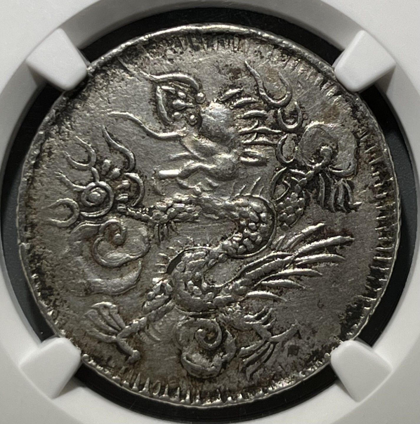 安南绍治通宝 飞龙三钱银币 