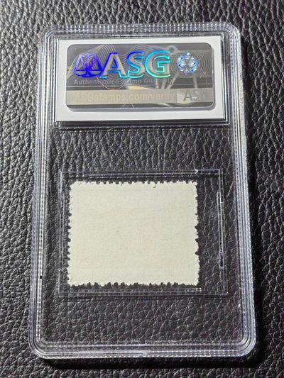 洪涛臻品批发群 精选邮票限时拍卖第1154期  【细齿85分一大【总筋】配套稀缺货】★组外品★普无号 11.5°细齿 精品   一大   ASG85分OP一枚，普通票下边16个齿，细齿组外品19个齿，配套必备，末图近期成交95高分价格做参考