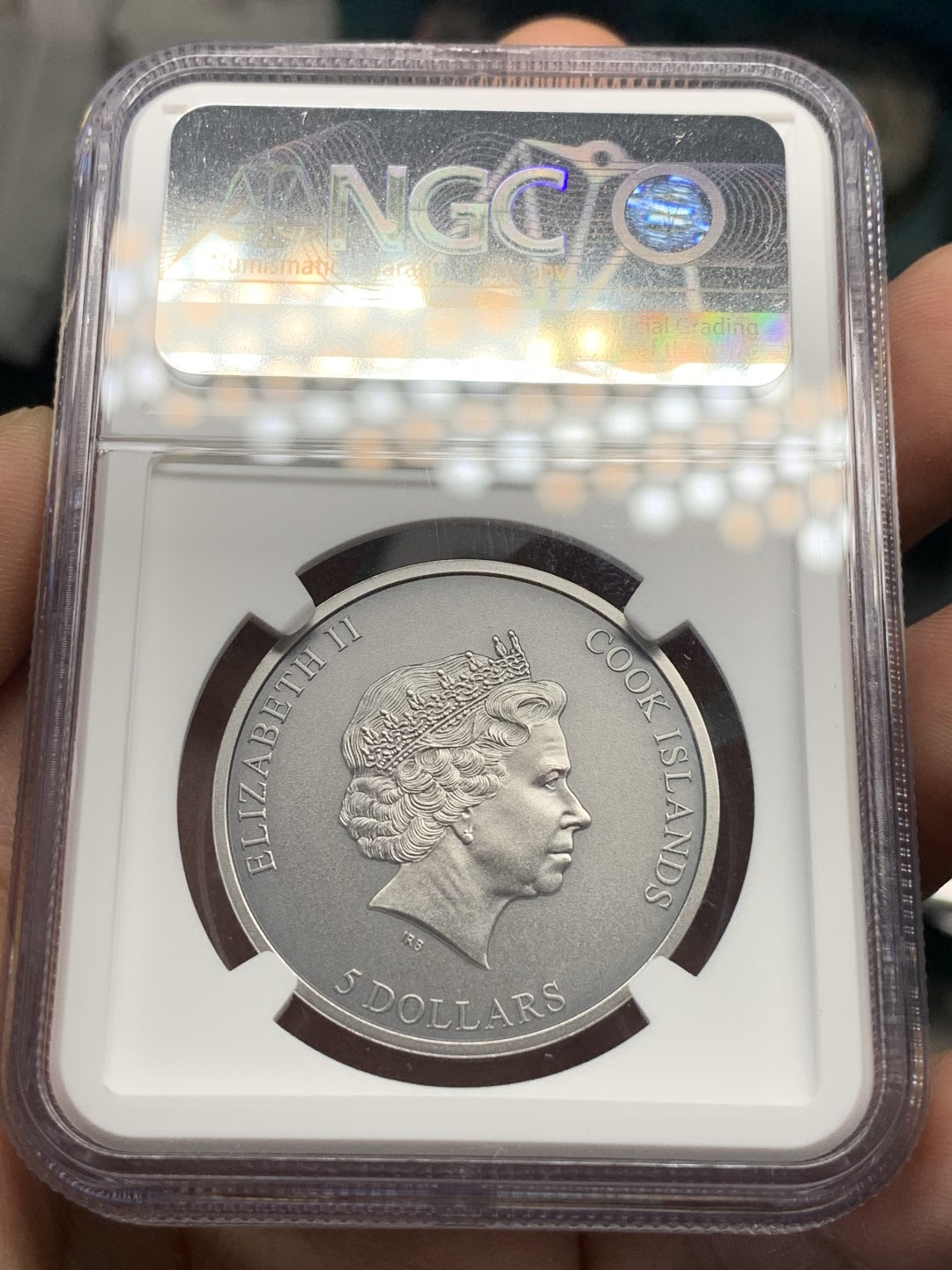 《竞宝斋》第173场-周日，周一2场 (全场包邮) NGC MS70 库克 2022年 小王子秘密之心 5 元银币 盒证全