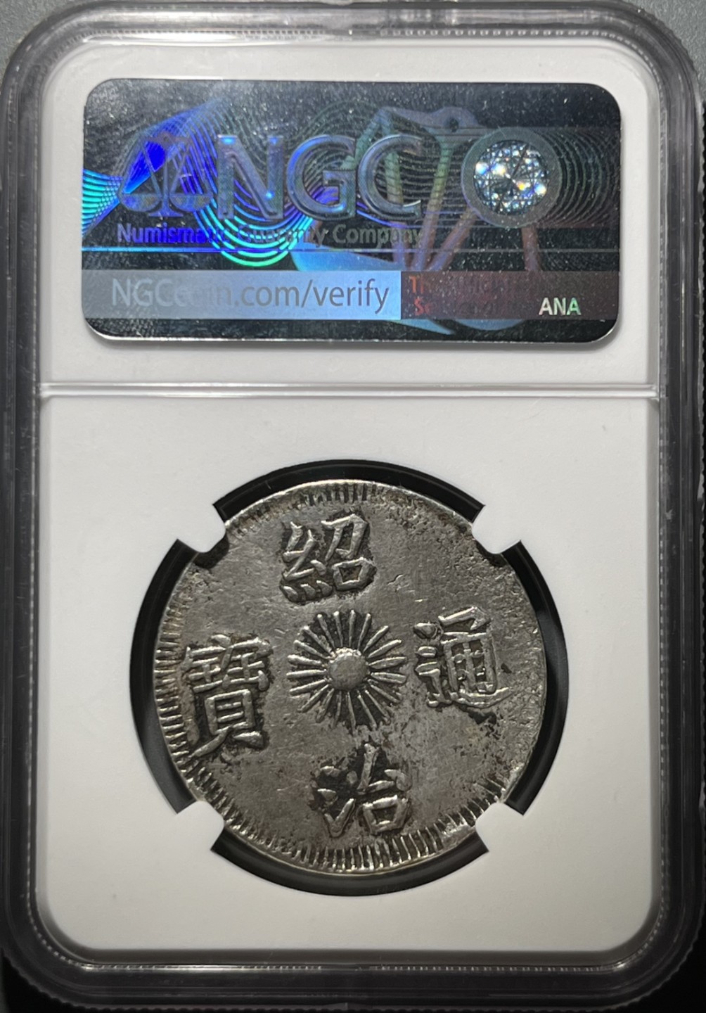 安南绍治通宝 飞龙三钱银币 