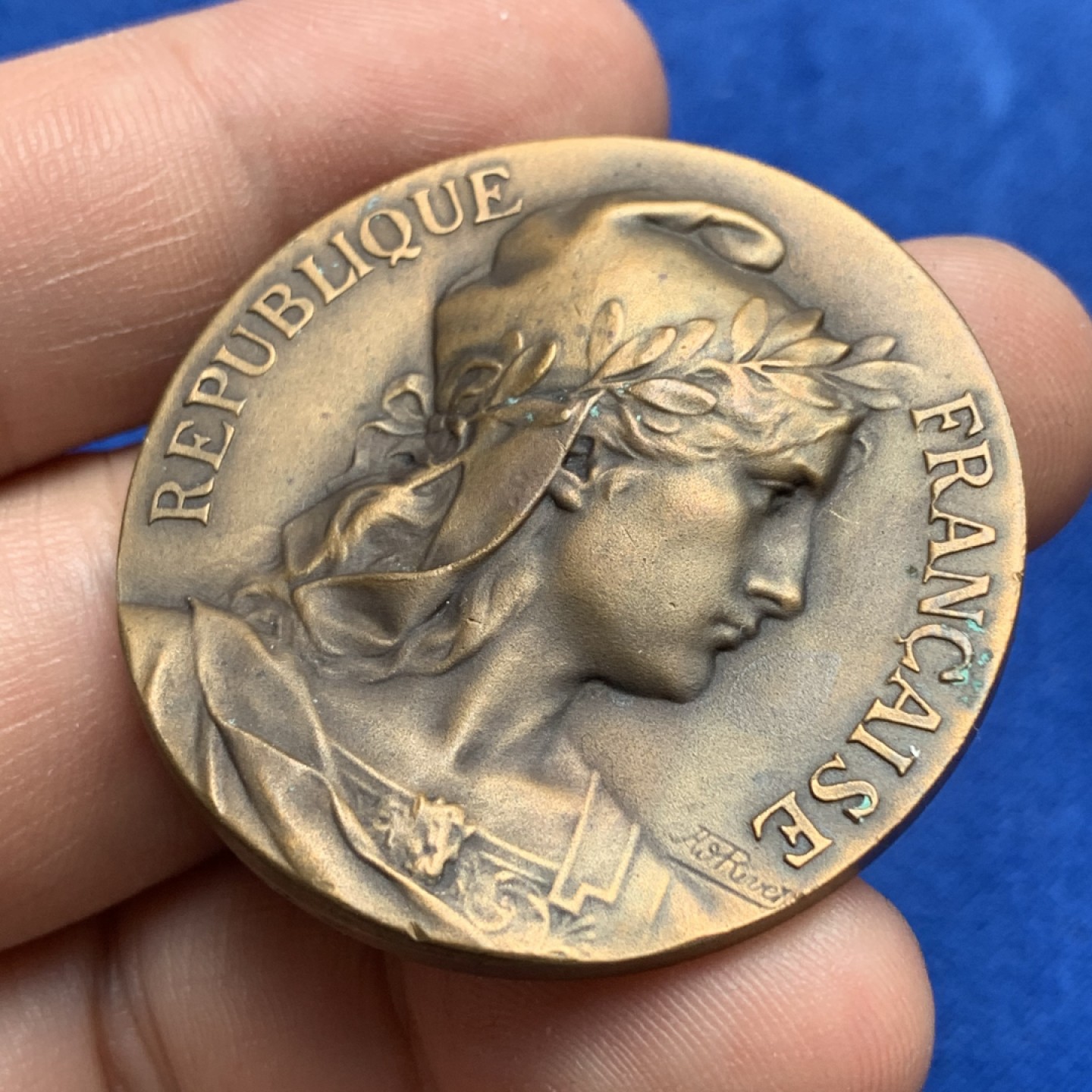 《竞宝斋》第173场-周日，周一2场 (全场包邮) 法国 殖民地和海事联盟 纪念铜章 41mm直径 30克