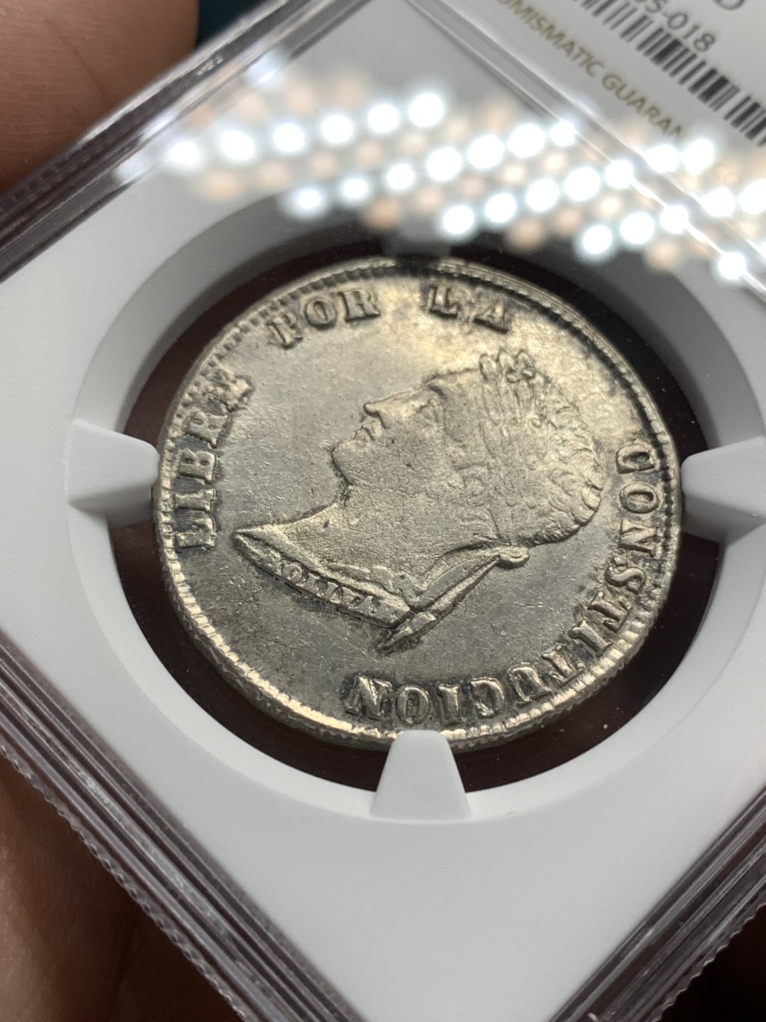 《竞宝斋》第173场-周日，周一2场 (全场包邮) NGC UNC 玻利维亚4索尔羊驼银币 原光