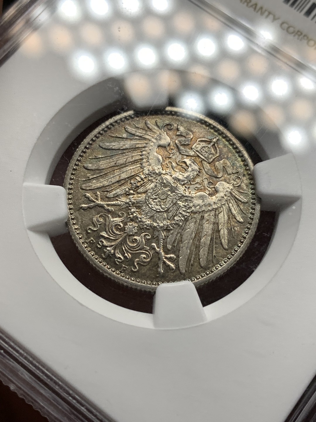 《竞宝斋》第173场-周日，周一2场 (全场包邮) NGC MS64 德国 1914年F版 1马克 银币 包浆好看 状态佳